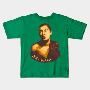 Billie Holiday Portrait Kids T-Shirt